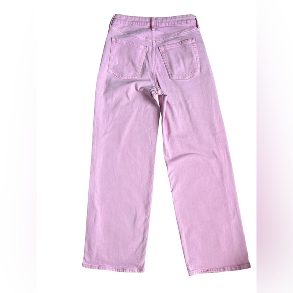 Old Navy Wide Leg High Waisted Pink Denim Jeans size 2 - Picture 4 of 9